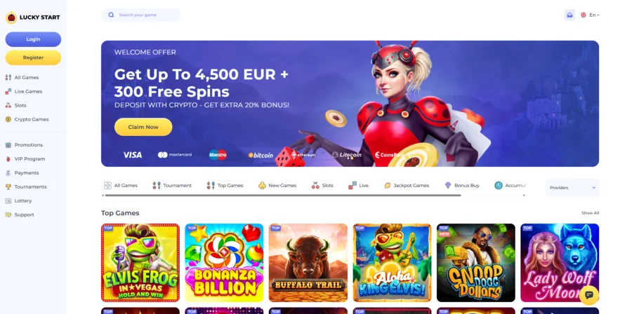 lucky start casino