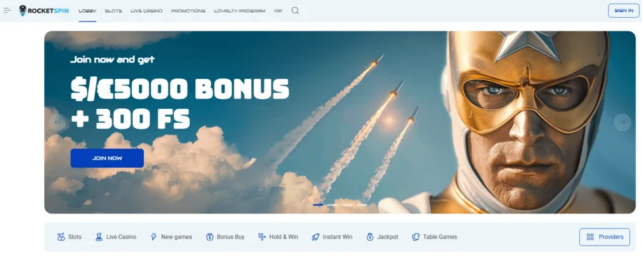 rocketspin casino